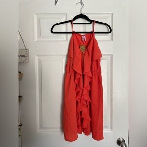 NWT Francesca's Collections Coral Orange Dress Size Medium